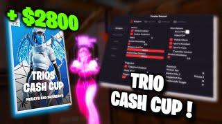 CHEATING in TRIO CASH CUP With Fortnite CHEATS (+$2800) 