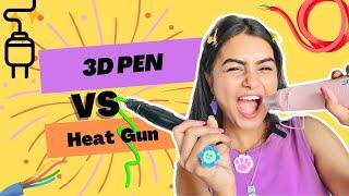 3D Pen vs Heat Gun  #crafteraditi #diy #3Dpen #heatGun #shorts #youtubepartner @CrafterAditi