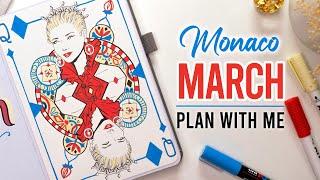 MARCH Art Travel Journal Setup 2023 PLAN WITH ME Monaco