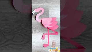 Easy Paper Flamingo Craft Using Circles | DIY Flamingo Art from Simple Shapes