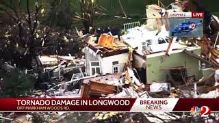 Chopper 2 video shows extensive tornado damage in Seminole County