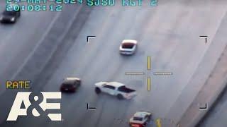 Police PIT Maneuver Forces Suspect to Spin Out & Crash on Highway | Fugitives Caught on Tape | A&E