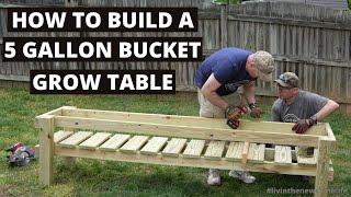 HOW TO BUILD A 5 GALLON BUCKET GROW TABLE    #110