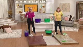 Clean Spin 360 Microfiber Spin Mop & Bucket System with Wheels on QVC