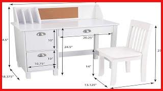 Amazon.com: KidKraft Wooden Study Desk for Children with Chair, Bulletin Board and Cabinets, White