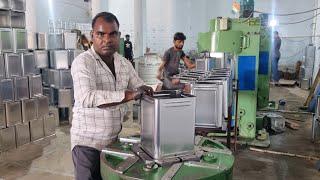 Manufacturing Process of Making Tin in Indian Factory || tin can making machine