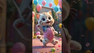 Adorable Kitten in Jumpsuit Dances – Instant Mood Booster! #kittenslovers