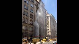 Rebentón tubería de agua en Barcelona