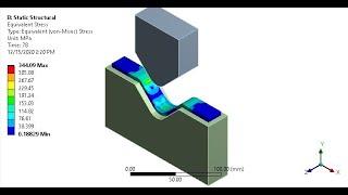 Static Structural Analysis on V Shape Plate Bending Process in Ansys Workbench