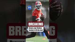 Browns sign Shedeur Sanders to rookie contract worth $4.6m #shorts