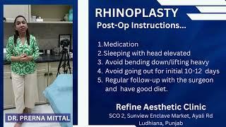 Rhinoplasty Surgery in India - Post-Op Care - Dr. Prerna Mittal - Refine Aesthetic Clinic 9815711571