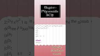 Polynomial based some basic question with  answer by KKclasses