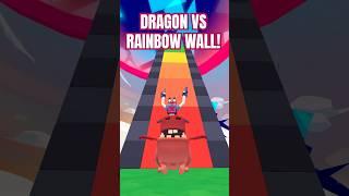 Dragon vs RAINBOW WALL!  #digigods #vr #satisfying #rainbow #challenge #fyp #shorts #viralvideo