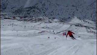 GS training on the Seroden slope with Omar Longhi, Tonale - Pista Seroden 