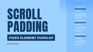 CSS Scroll-Padding | An Easy Fix for Fixed Header Overlap