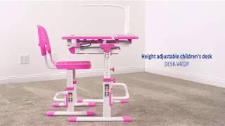 DESK-V402P Deluxe adjustable kids desk by VIVO