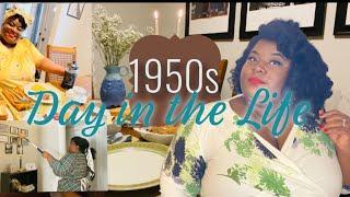 A Day in the Life 1950s: CLEANING, COOKING, MEAL-PLANNING, & HOMEMAKING | Black homemaker