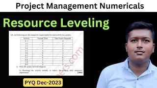 Rearrange activity to reduce man power | Resource Leveling | Project Management | Pyq-Dec2023