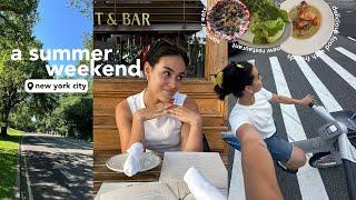 a wholesome summer weekend in nyc | bike rides & delicious food with friends