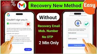 how to recover gmail account without phone number and recovery email