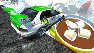 Beamng drive - Open Bridge Crashes over Giant Hot Chocolate Milk Cup #5