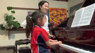 What a 7yo grade 5 piano lesson at 7pm looks like (Kuhlah, Glier, Kabalevsky) ft. Isabelle Ng