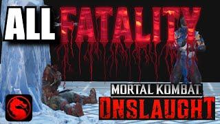 MORTAL KOMBAT ONSLAUGHT All Fatalities! | Sub-Zero, Johnny Cage, and Sonya Blade!