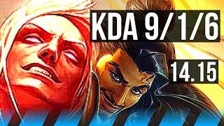 VLADIMIR vs AKSHAN (MID) | 9/1/6, 1300+ games, Legendary | EUW Master | 14.15