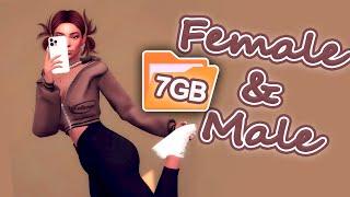 CC HAUL  female male full cc folder sims 4 maxis match & alpha mixed * 7GB *