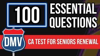 California DMV Practice Test 2024 For Seniors Renewal (100 Essential Questions)