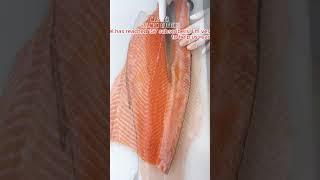 How to Fillet a Whole Salmon | How to Make Sashimi #7 #salmonasmr #salmonsashimi #salmoncutting