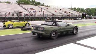 Nissan 300ZX vs Camaro SS, Tesla Model 3, C7 Corvette & Evo 8/9 1/4 Mile Drag Racing