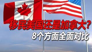 No.91：移民美国还是加拿大？这两个国家的不同绝对不止于环境和物价，从物价房价，医疗就业，气候生活，安全教育八个方面全面对比美国和加拿大，作为中产阶层，移民到底去加拿大还是美国？看完这个视频会有答案