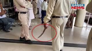 Man Caught On Security Camera Openly Waving Sword At Indore Collectorate