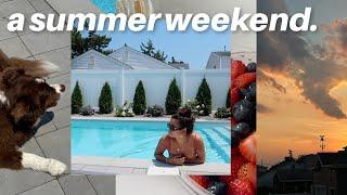 a summer weekend • staying in, pool day, family time