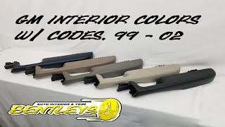 1999 - 2002 GM INTERIOR COLORS RPO TRIM CODE COMPARISON CHEVY GMC SILVERADO SIERRA TAHOE SUBURBAN