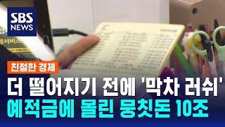 "금리 더 내리기 전 막차"…예적금에 몰린 뭉칫돈 10조 / SBS / 친절한 경제