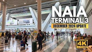 Holiday Rush at NAIA Terminal 3, December Update | 4K | Manila, Philippines