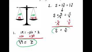 Eric's Algebra Lecture: Solving Algebraic Equations Intro (#1-4)