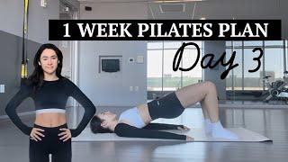 Day 3 Pilates Plan // ‘hourglass’ lower body // beginner friendly Pilates Challenge