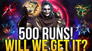 500 RUNS For My MOST WANTED Exclusive Artifact! | WILL WE GET IT?! | Watcher of Realms