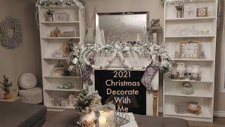 2021 GLAM CHRISTMAS DECORATE WITH ME/FAMILY LIVING ROOM