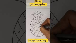 Easy pineapple drawing #Easy fruit drawing #pineapple drawing #trending #subscribe