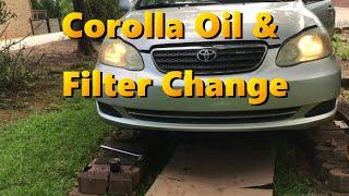 Toyota Corolla Oil & Filter Change 2003-2013