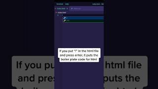 Shorcut Of Vs Code In Html - Web Design Walah #shorts #html