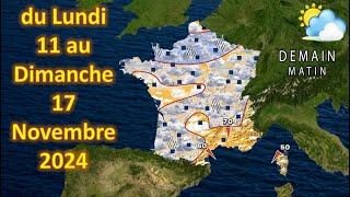 prévision météo France du Lundi 11 au Dimanche 17 Novembre 2024