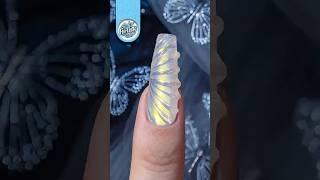  Fin-Tastic | Iridescent Swirl Shell Nail Art || Perfect Glow for Square Stiletto Nails #shorts