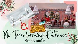 No Terraforming Island Entrance Speed Build | ACNH Christmascore | theresa of erised