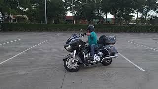 Slow speed u turns on a Harley Road Glide