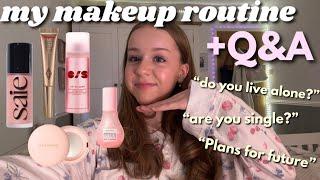 MAKEUP ROUTINE + Q&A🩷 *juicy questions*